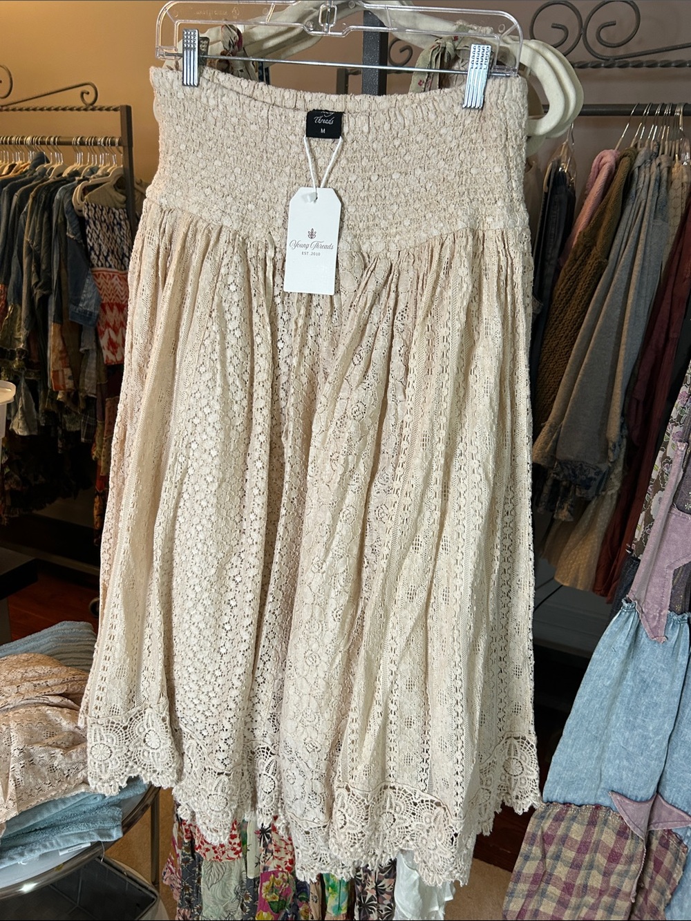 YOUNG THREADS NWT SKIRTS SMALL MED LACE